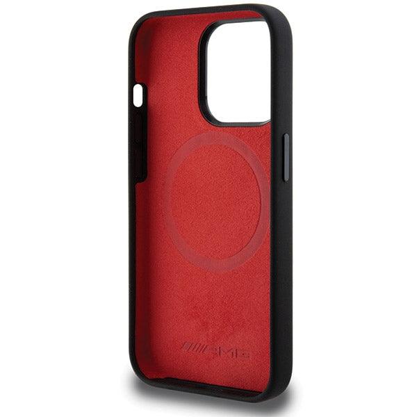 AMG Silicone Carbon Pattern MagSafe Hardcase for iPhone 15 Pro 6.1" - AutoWin