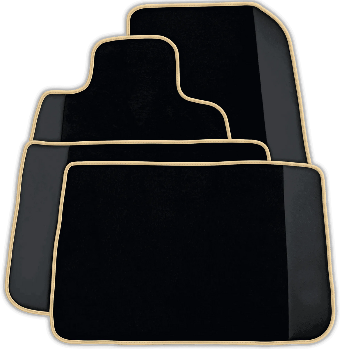 AutoWin Black Floor Mats for Rolls Royce Dawn (2016-2023) with Leather