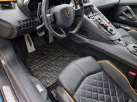 Customizable Carbon Leather Floor Mats for Lamborghini Aventador SVJ Limited Edition