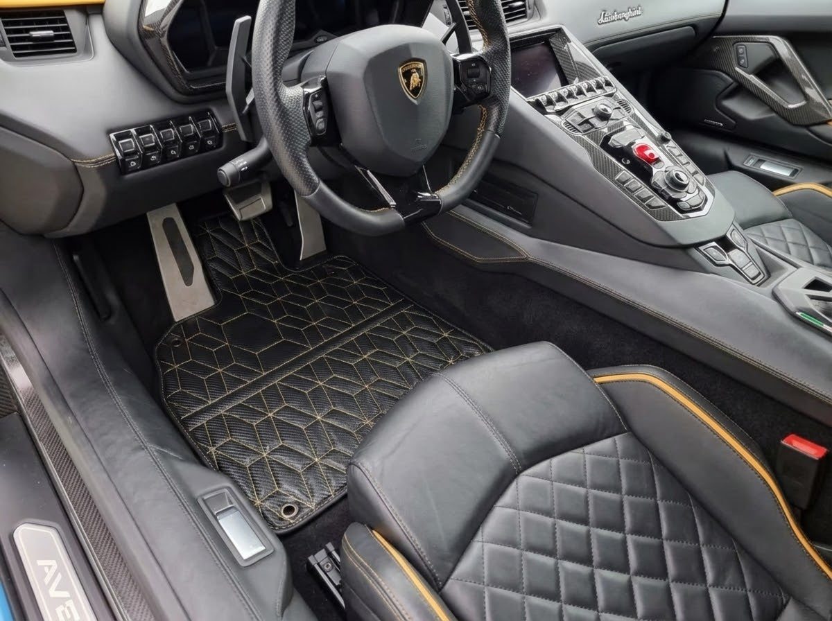 Interior look of floor mats for Lamborghini Aventador SVJ Limited Edition