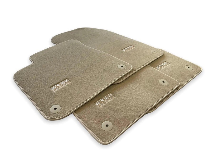 Beige Floor Mats for A7 - C8 (2018-2023) | ER56 Design - AutoWin