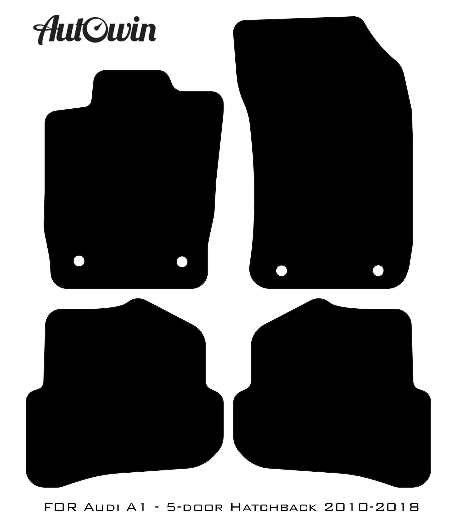 Beige Floor Mats for Audi A1 - 5-door Hatchback (2010-2018) | ER56 Design - AutoWin