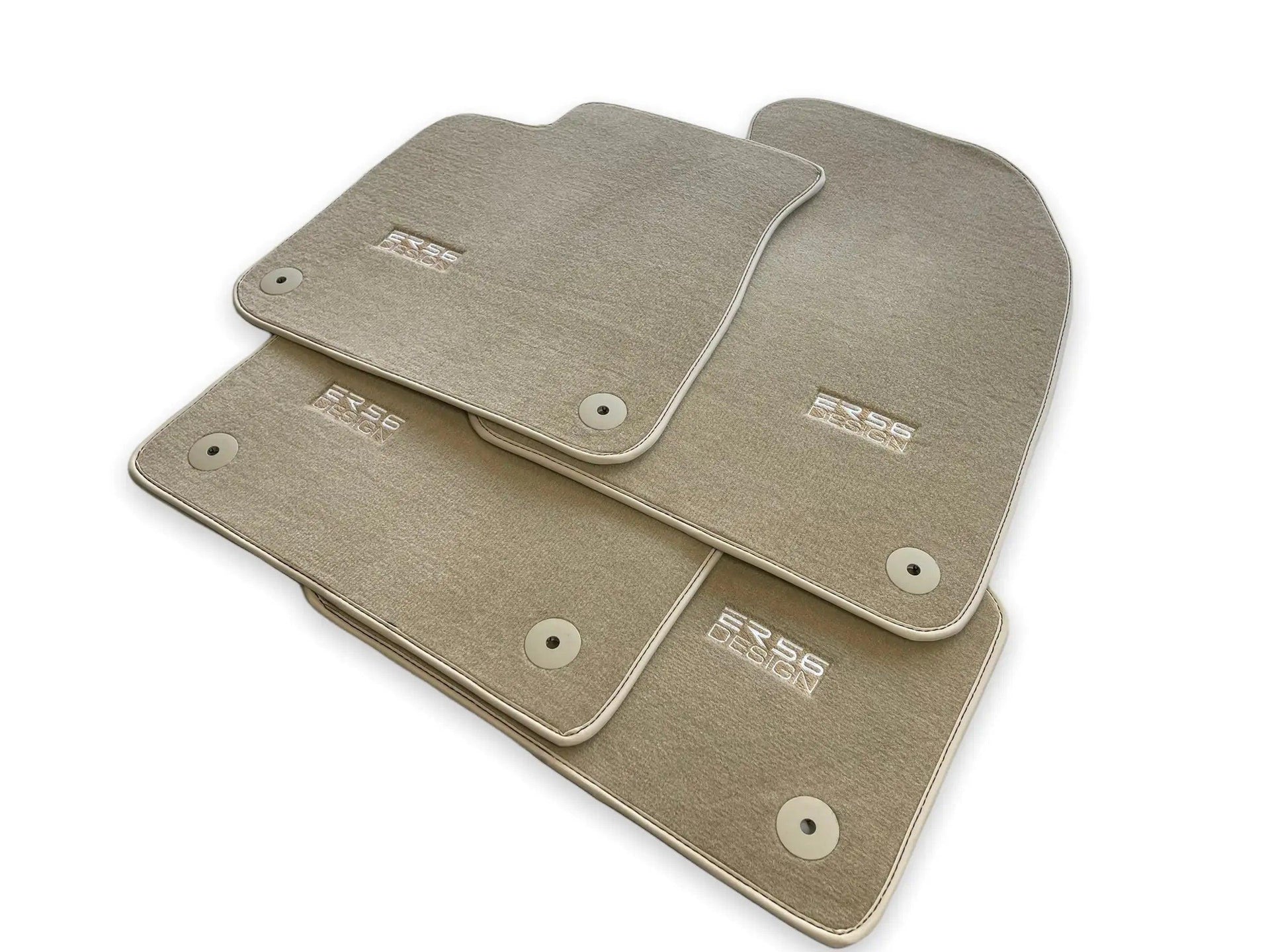 Beige Floor Mats for Audi A6 - C4 Sedan (1994-1997) | ER56 Design - AutoWin