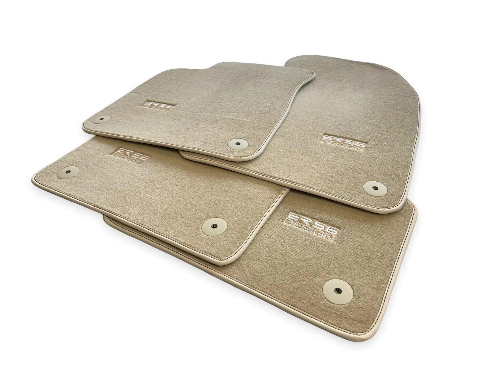 Beige Floor Mats for Audi A6 - C5 Sedan (1997-2002) | ER56 Design - AutoWin