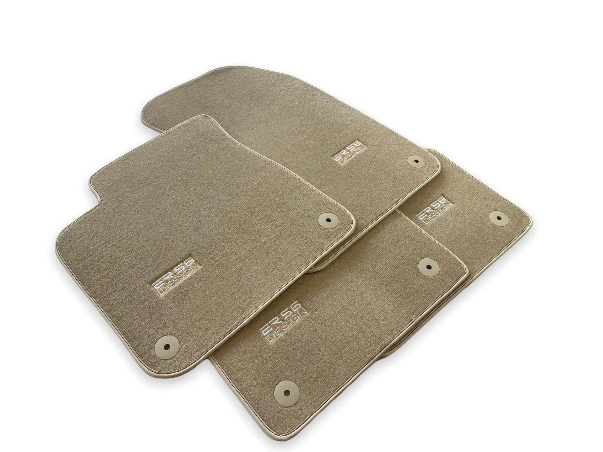 Beige Floor Mats for Audi A6 - C6 Allroad Quattro (2006-2008) | ER56 Design - AutoWin