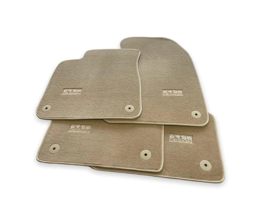 Beige Floor Mats for Audi Q4 E-tron (2021-2024) | ER56 Design - AutoWin