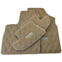Beige Floor Mats for Bentley Continental GTC (2006–2011) with Leather | ER56 Design - AutoWin