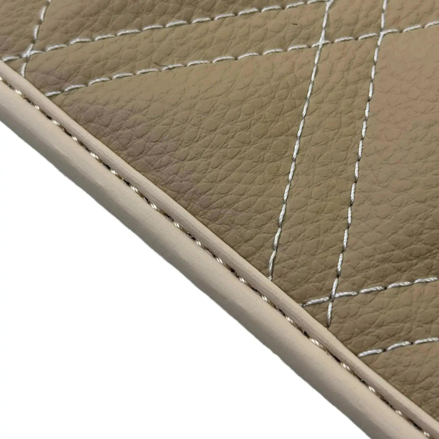 Beige Floor Mats for Bentley Continental GTC (2006–2011) with Leather | ER56 Design - AutoWin