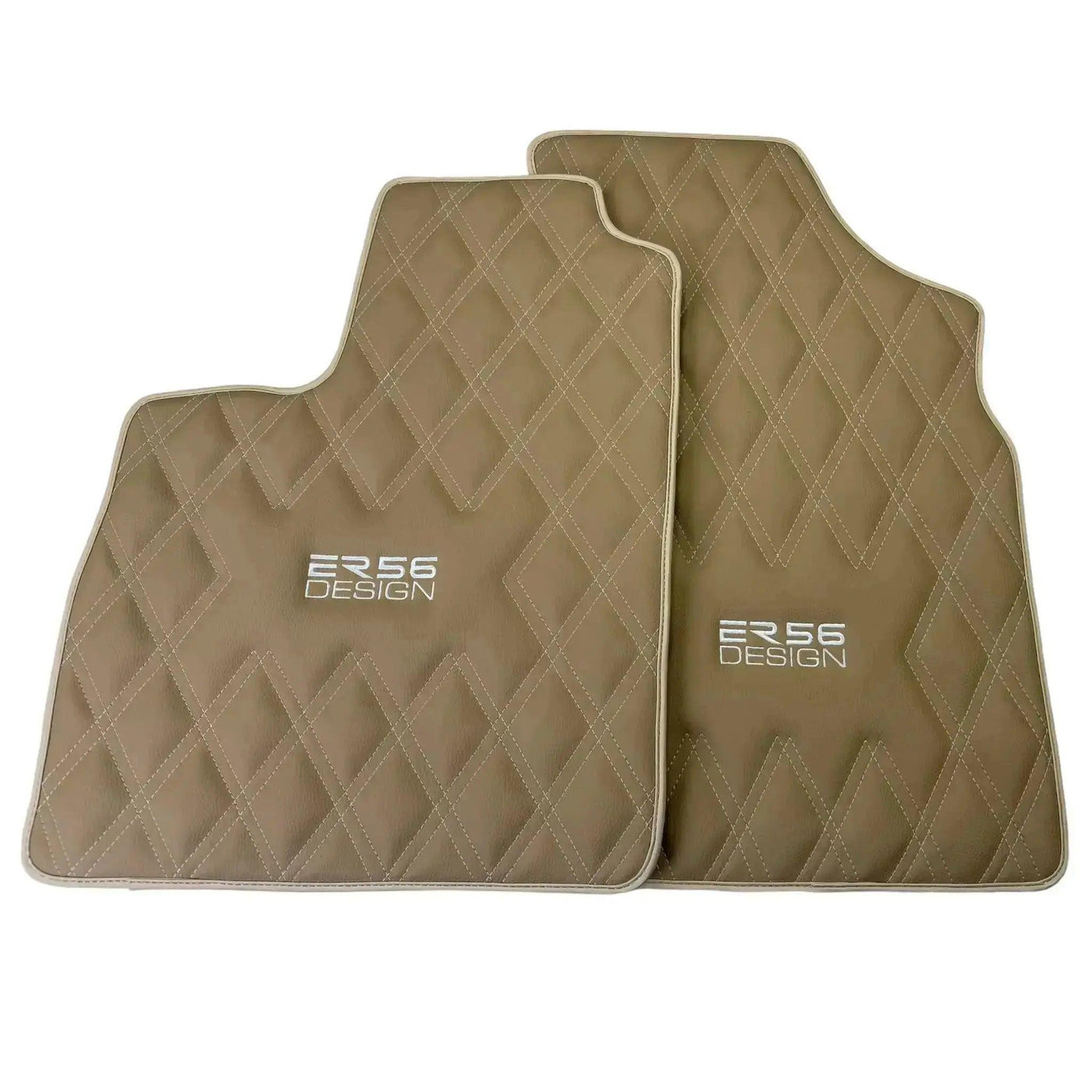 Beige Floor Mats for Bentley Continental GTC (2011–2018) with Leather | ER56 Design - AutoWin