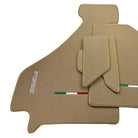 Beige Floor Mats For Ferrari F355 1994-1999 | Golden Color Trim - AutoWin