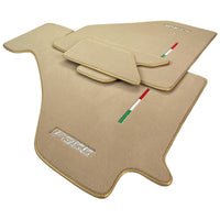 Beige Floor Mats For Ferrari F355 1994-1999 | Golden Color Trim - AutoWin
