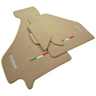 Beige Floor Mats For Ferrari F355 1994-1999 | Golden Color Trim - AutoWin