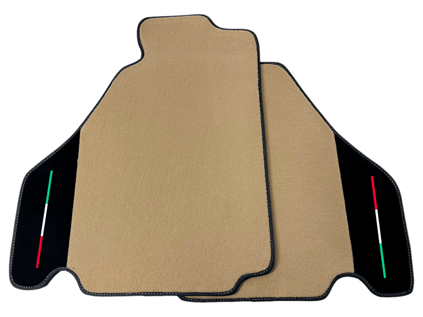 Beige Floor Mats For Ferrari F430 2004-2009 With Alcantara Leather - AutoWin