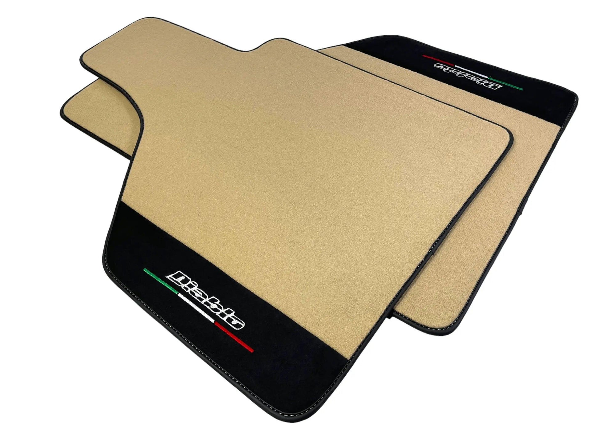Beige Floor Mats for Lamborghini Diablo 1990-2001 With Alcantara Leather - AutoWin