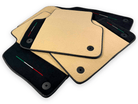 Beige Floor Mats For Lamborghini Urus With Alcantara Leather - AutoWin