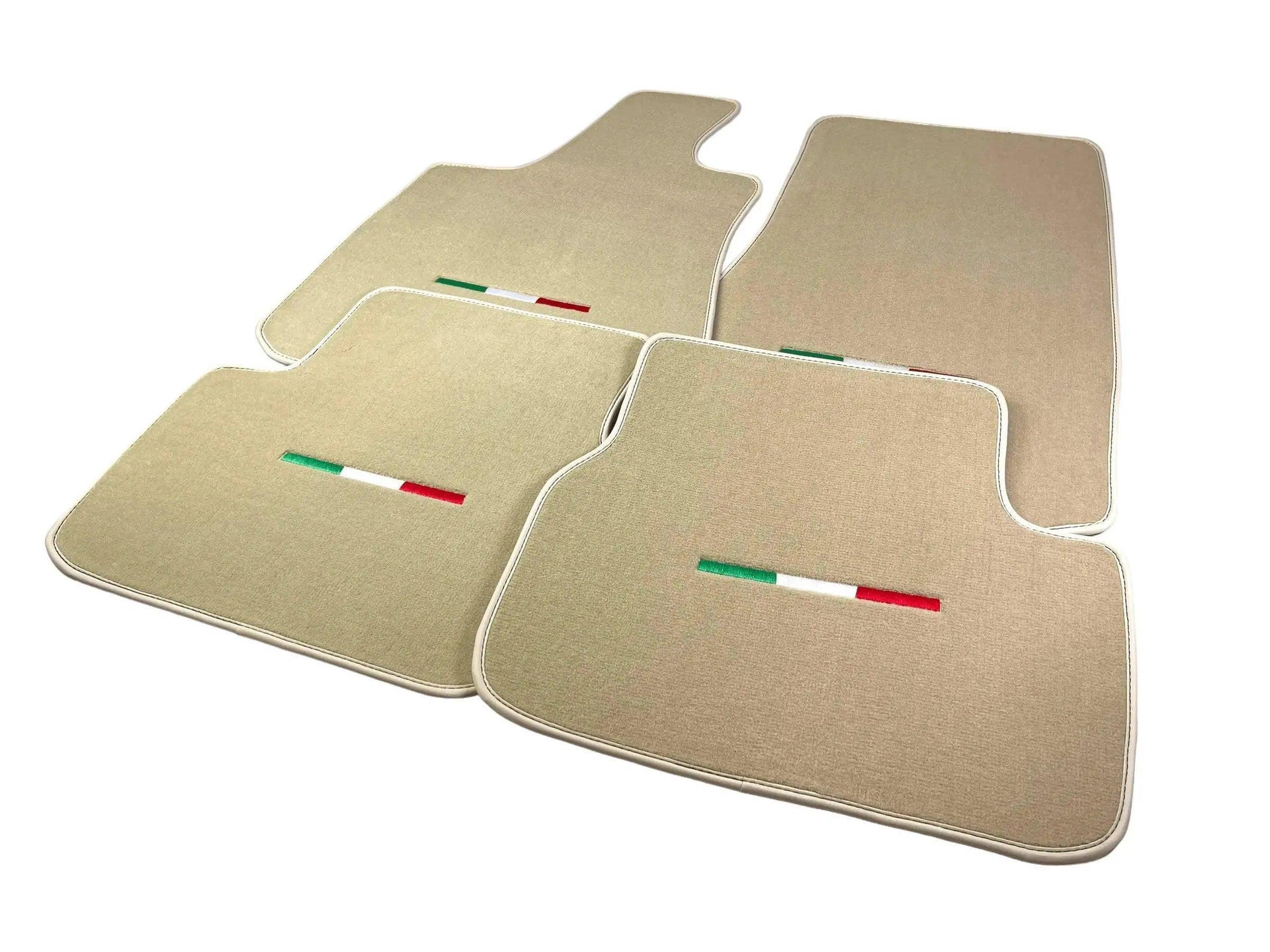 Beige Floor Mats For Maserati Coupé (2001-2007) Italy Edition - AutoWin