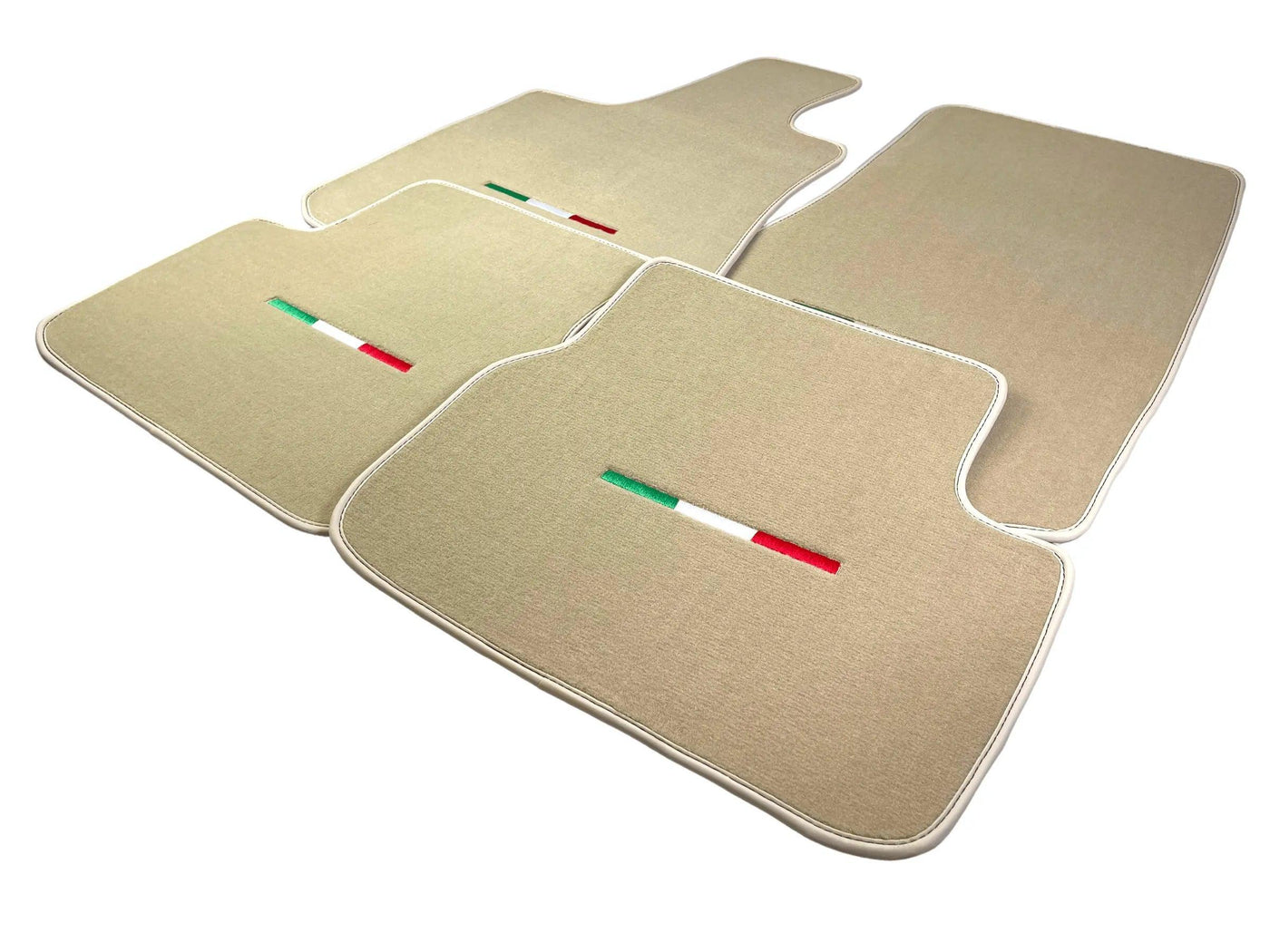 Beige Floor Mats For Maserati Ghibli 2013-2022 Italy Edition - AutoWin
