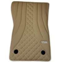 Beige Leather Floor Mats for Mercedes-Benz W463 (2008-2018) ER56 Design - AutoWin