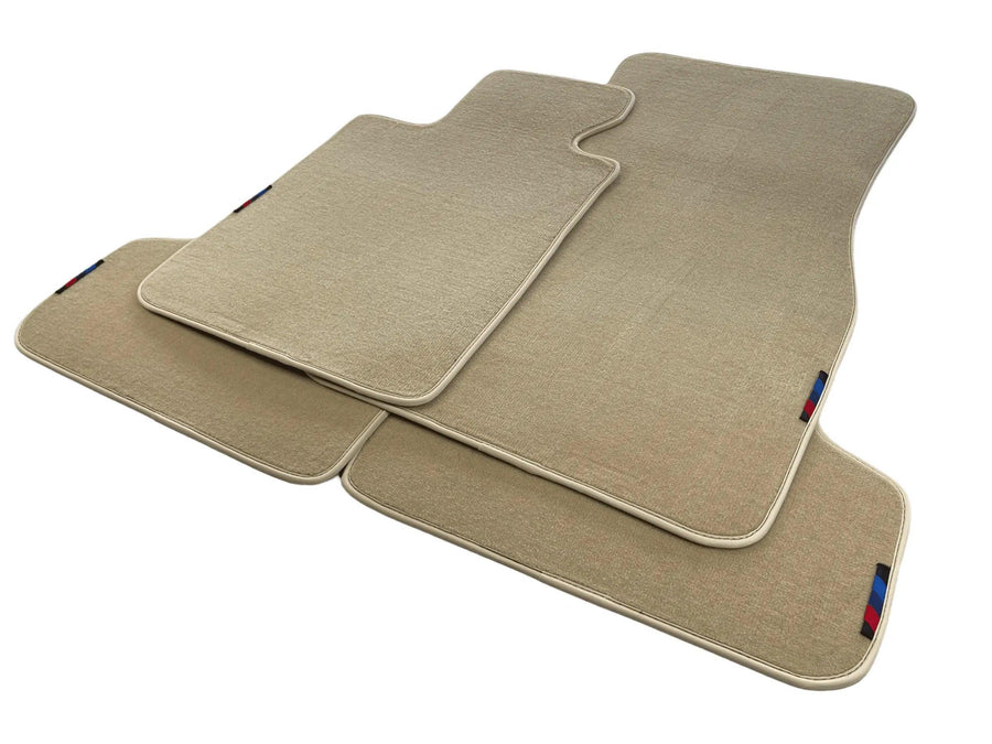 Beige Mats For BMW 5 Series E34 Sedan With M Package - AutoWin