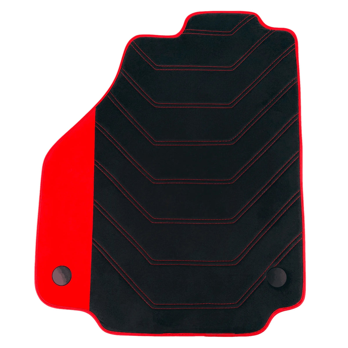 Black Alcantara Floor Mats for Ferrari 458 Italia (2009-2015) with Red Alcantara Accents