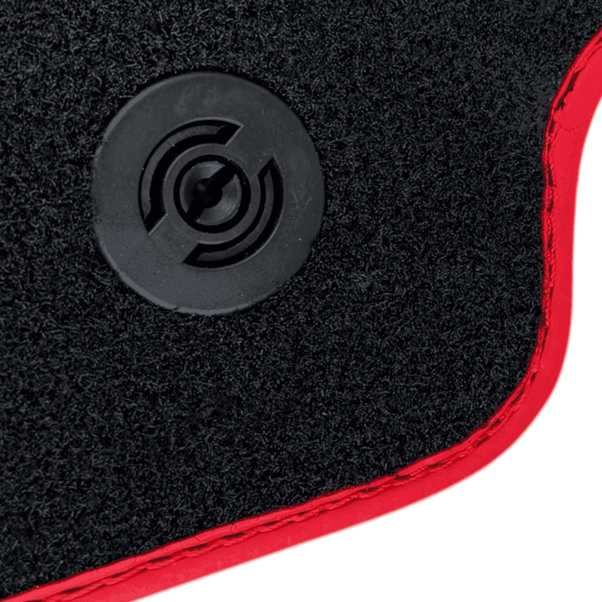 Black Alcantara Floor Mats for Ferrari 488 Spider (2016-2022) with Red Alcantara Accents