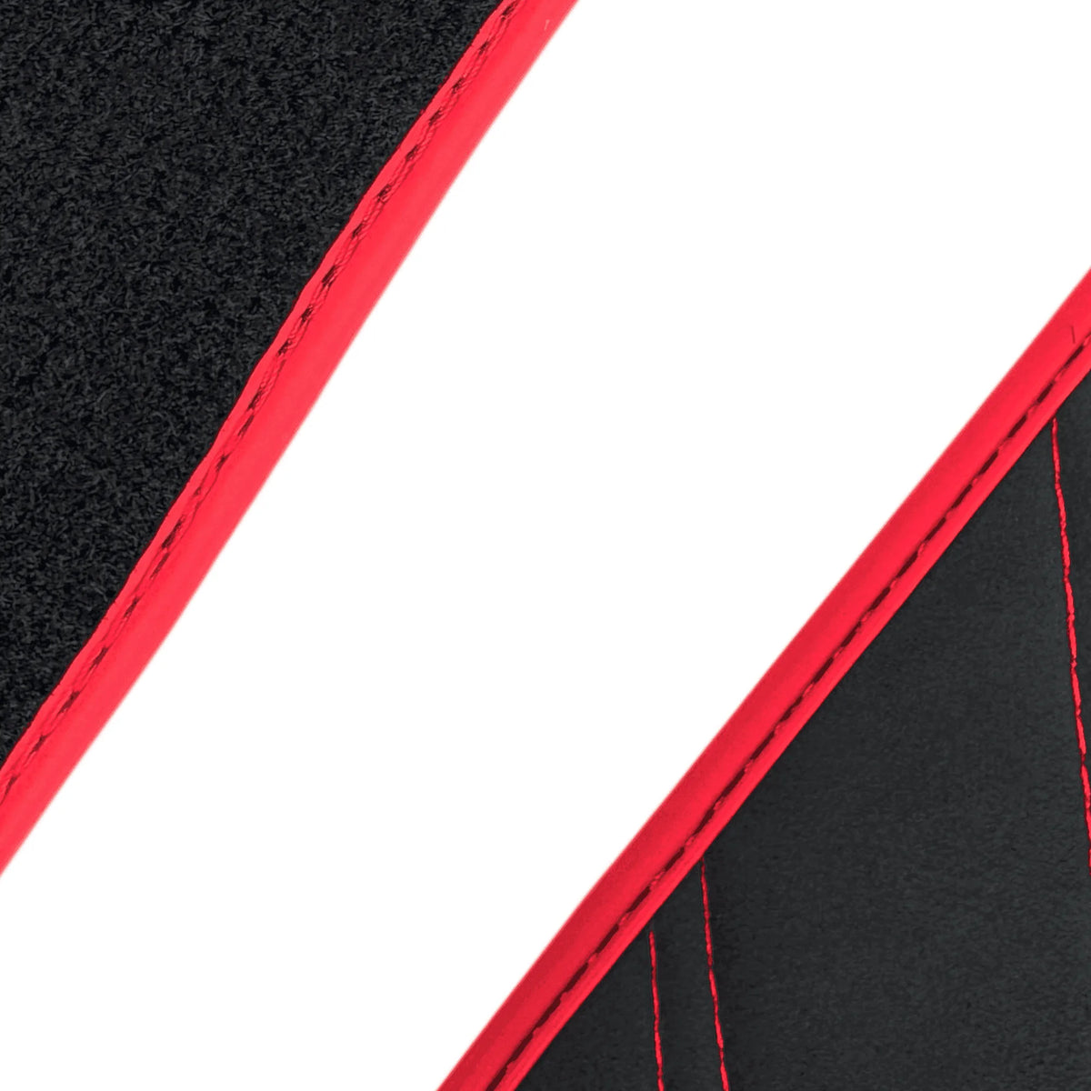 Black Alcantara Floor Mats for Ferrari 488 Spider (2016-2022) with Red Alcantara Accents