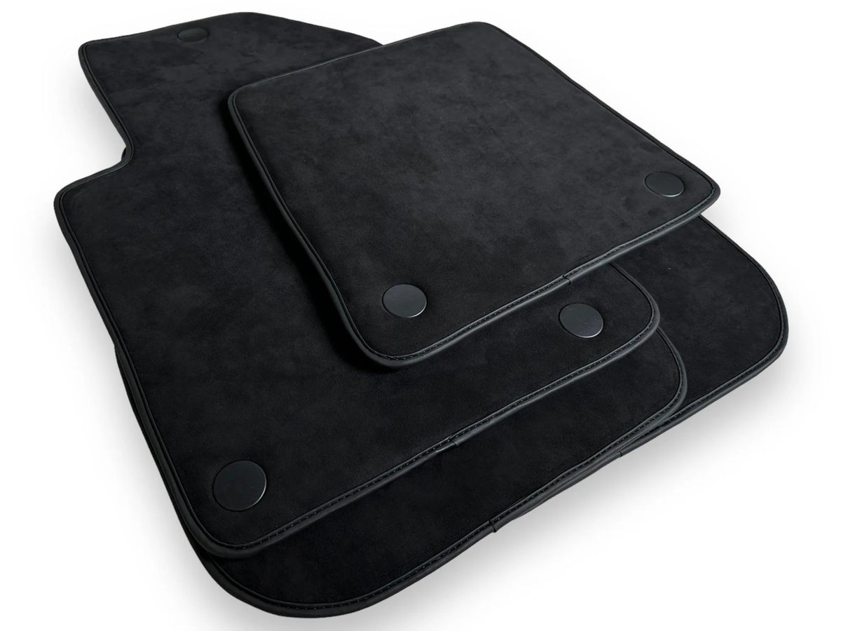 Black Alcantara Floor Mats For Ferrari 612 Scaglietti 2005-2011 ER56 Design - AutoWin