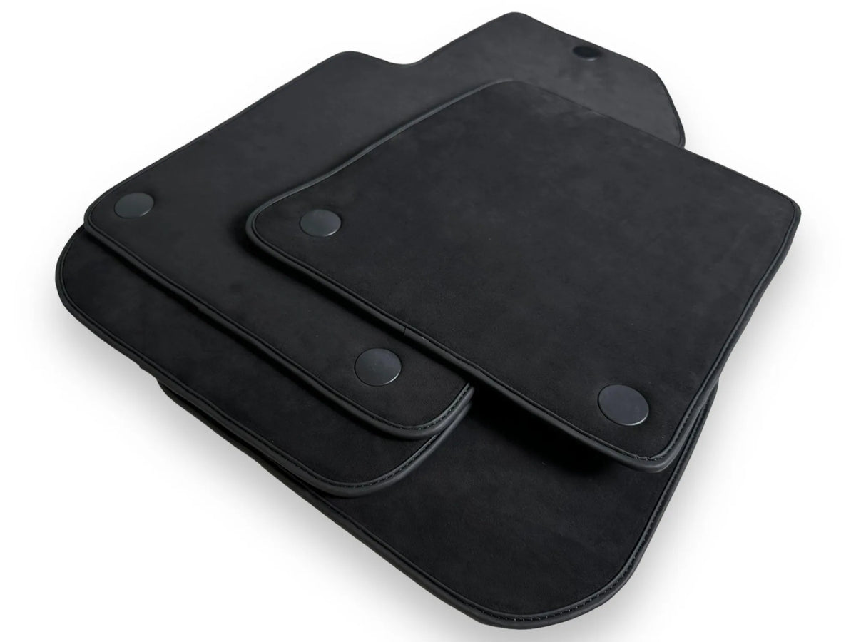 Black Alcantara Floor Mats For Ferrari 612 Scaglietti 2005-2011 ER56 Design - AutoWin