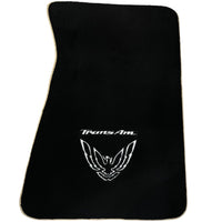 Black Floor Mats Beige Trim for Pontiac FireBird (1970-1981) Trans Am - AutoWin
