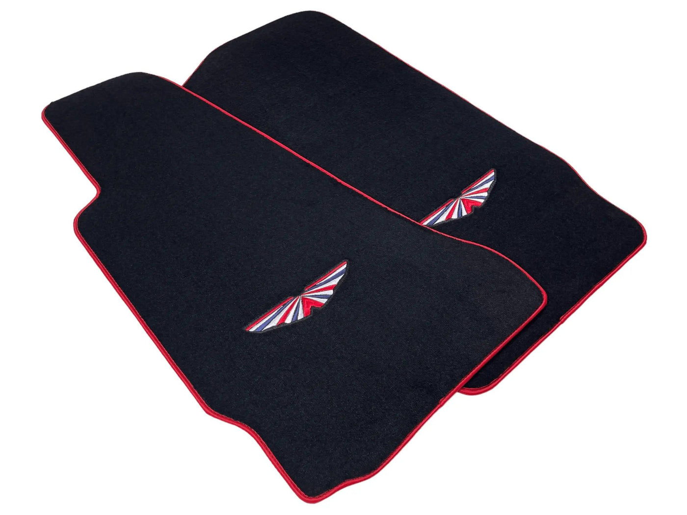 Black Floor Mats For Aston Martin DB9 (2004-2016) Red Trim - AutoWin