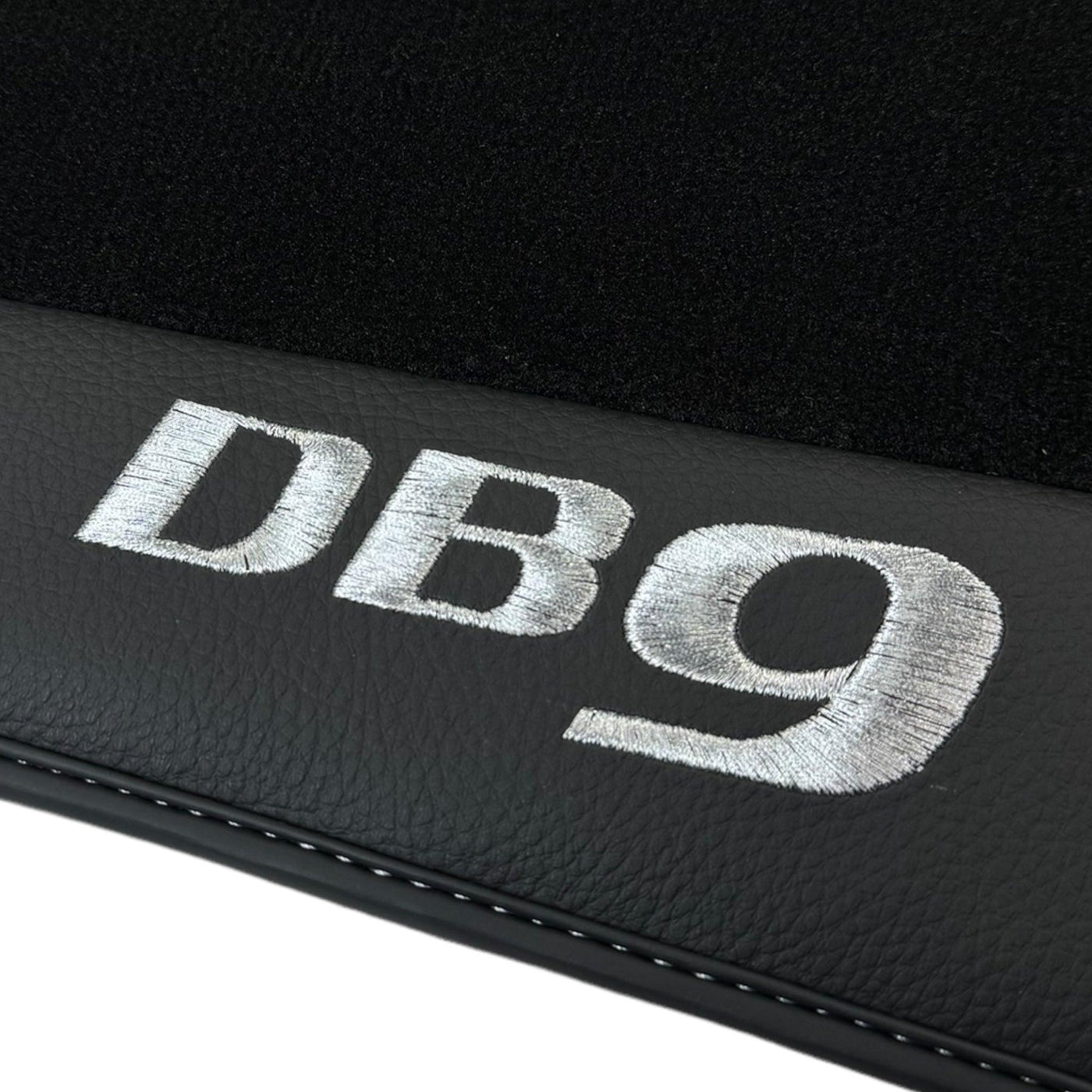 Black Floor Mats for Aston Martin DB9 Volante (2004-2016) Convertible with Leather - AutoWin