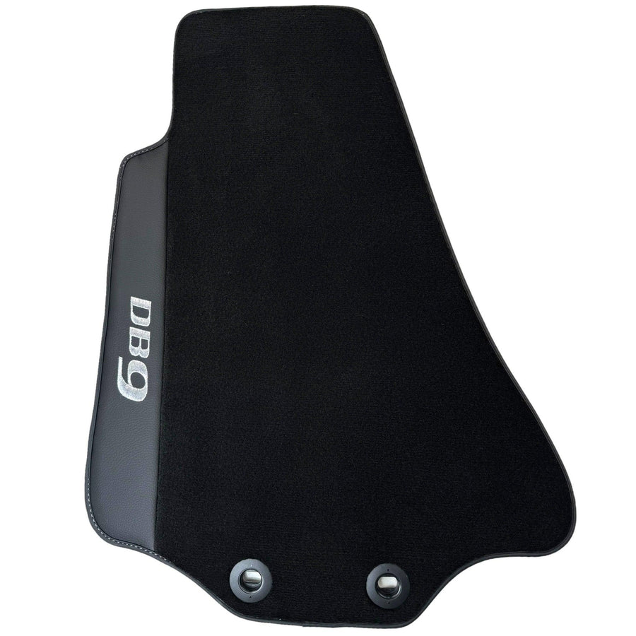 Black Floor Mats for Aston Martin DB9 Volante (2004-2016) Convertible with Leather - AutoWin