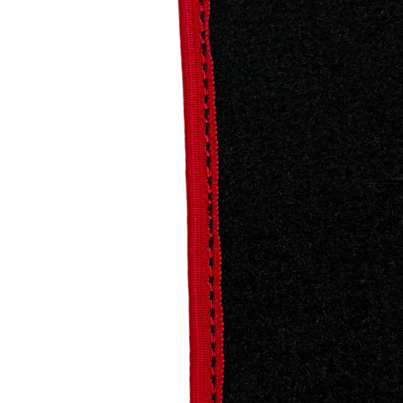 Black Floor Mats For Audi A6 - C8 Sedan (2018-2023) ER56 Design with Red Trim - AutoWin