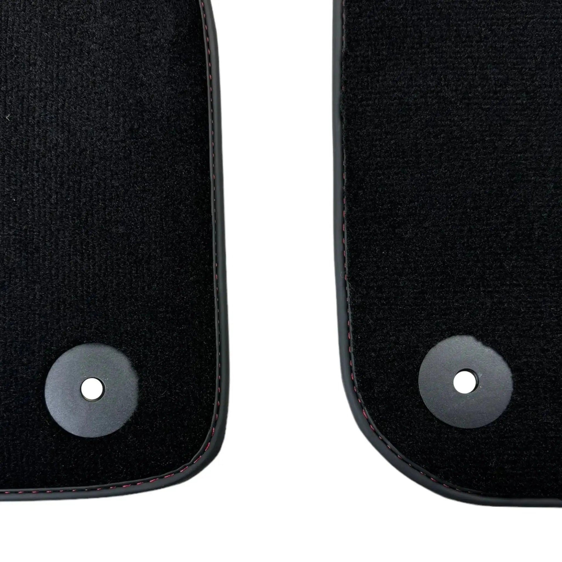 Black Floor Mats for Audi Q8 (2018-2023) with Dark Brown Leather | ER56 Design - AutoWin