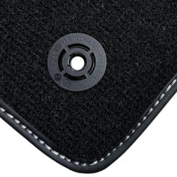 Black Floor Mats for Audi TT MK1 Convertible (1998-2006) with Leather - AutoWin