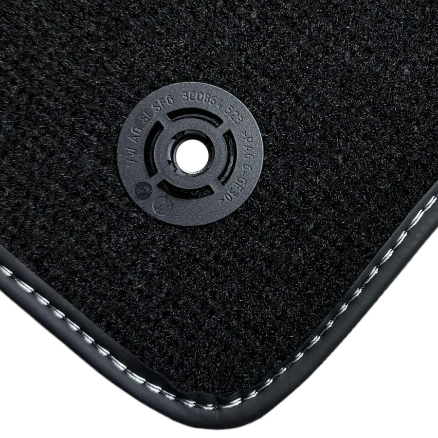 Black Floor Mats for Audi TT MK1 Coupe (1998-2006) with Leather - AutoWin