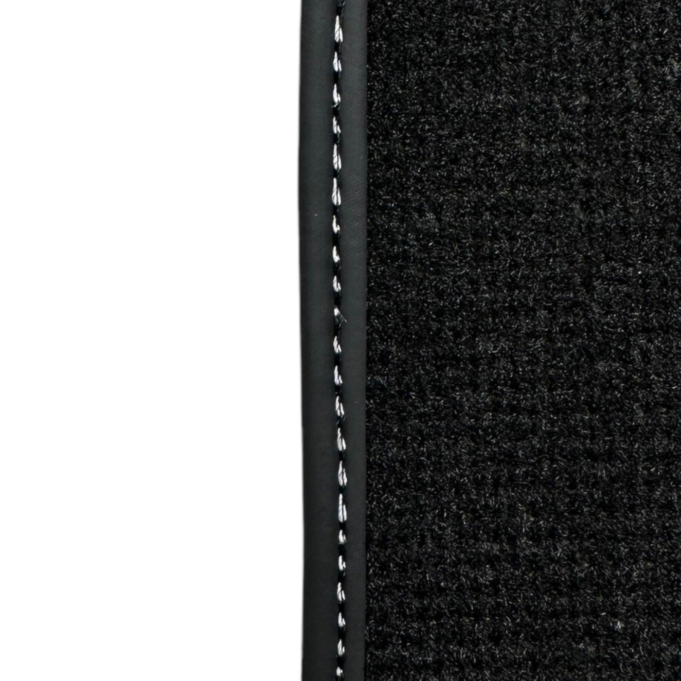 Black Floor Mats for Audi TT MK2 Convertible (2006-2014) with Leather - AutoWin