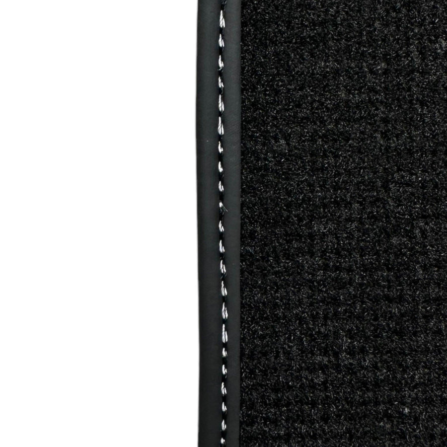 Black Floor Mats for Audi TT MK2 Convertible (2006-2014) with Leather - AutoWin