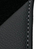 Black Floor Mats for Audi TT MK2 Coupe (2006-2014) with Leather - AutoWin