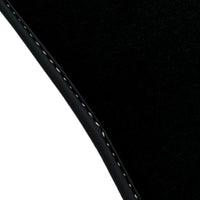 Black Floor Mats for Audi TT MK3 Coupe (2019-2023) with Leather - AutoWin