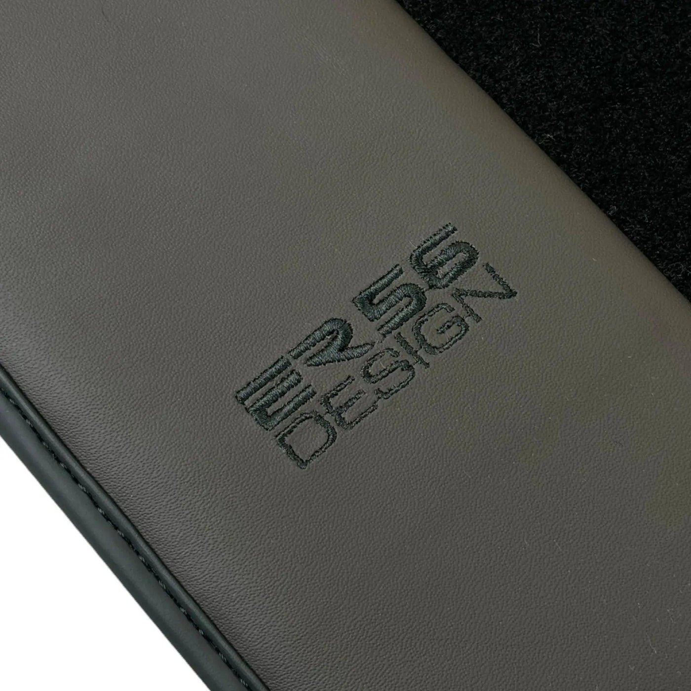 Black Floor Mats for Bentley Bentayga (2015-2023) with Dark Brown Leather | ER56 Design - AutoWin