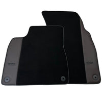Black Floor Mats for Bentley Bentayga (2015-2023) with Dark Brown Leather | ER56 Design - AutoWin