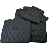 Black Floor Mats for Bentley Continental GT (2003–2011) with Leather | ER56 Design - AutoWin