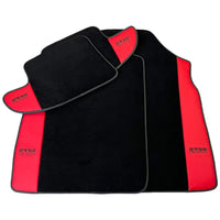 Black Floor Mats for Bentley Continental GT (2003–2011) with Red Leather | ER56 Design - AutoWin