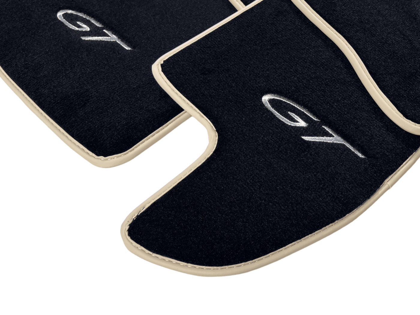 Black Floor Mats For Bentley Continental GT (2011–2018) With Beige Trim - AutoWin