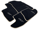 Black Floor Mats For Bentley Continental GT (2011–2018) With Beige Trim - AutoWin