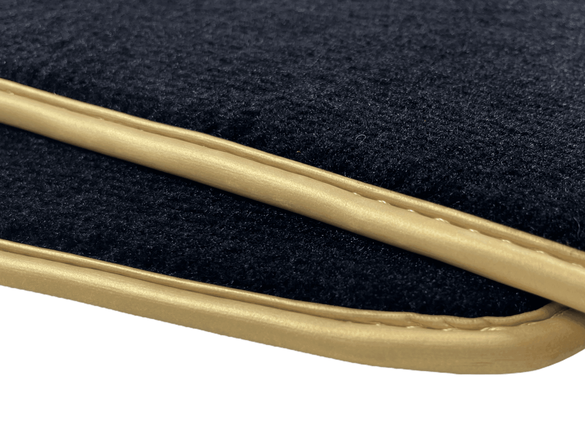 Black Floor Mats For Bentley Continental GT (2011–2018) With Gold Color Trim - AutoWin
