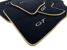 Black Floor Mats For Bentley Continental GT (2011–2018) With Gold Color Trim - AutoWin