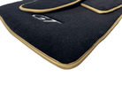 Black Floor Mats For Bentley Continental GT (2011–2018) With Gold Color Trim - AutoWin