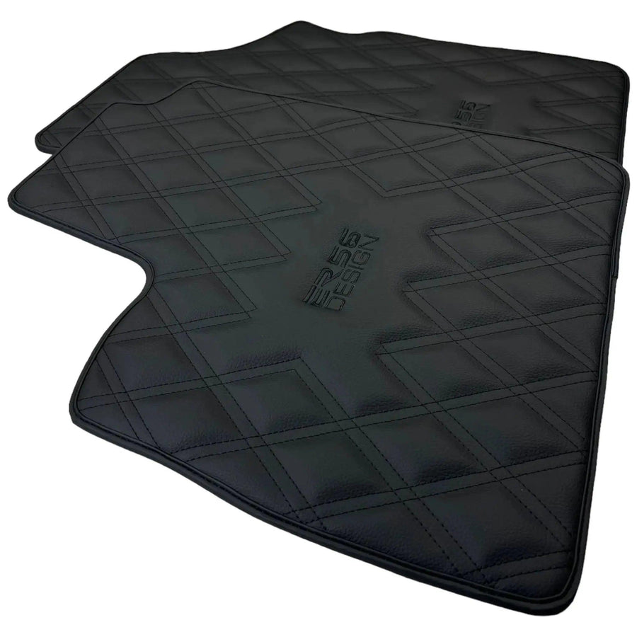 Black Floor Mats for Bentley Continental GT (2011–2018) with Leather | ER56 Design - AutoWin